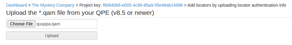 Offline Module Upload the qam file