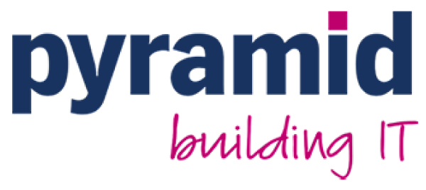 pyramid building IT logo