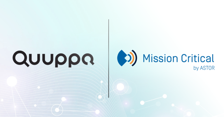 Quuppa x Astor Mission Critical partnership logo